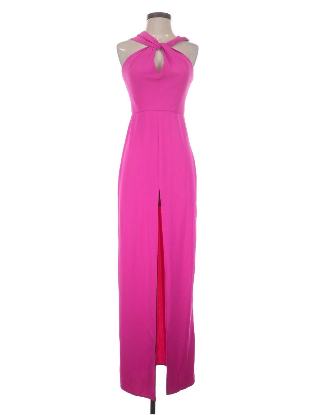 JAYGODFREY Hot Pink Twist Halter Maxi Dress Size 0